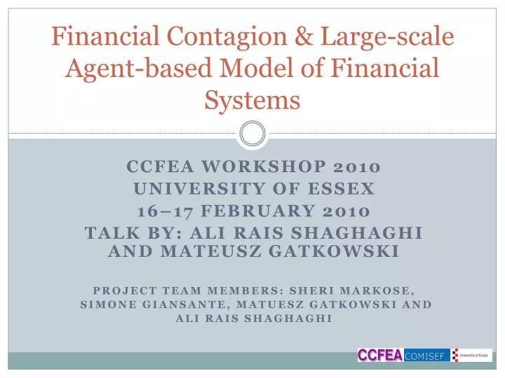 financial contagion large scale agent based model of financial systems