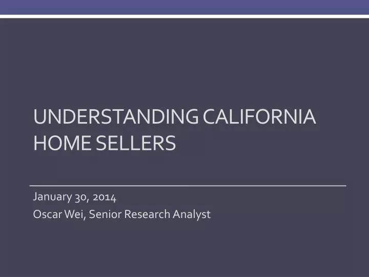 understanding california home sellers