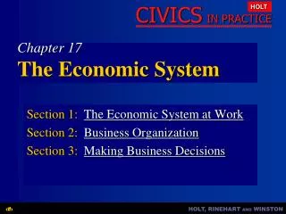 Chapter 17 The Economic System