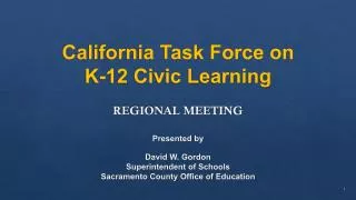 California Task Force on K-12 Civic Learning