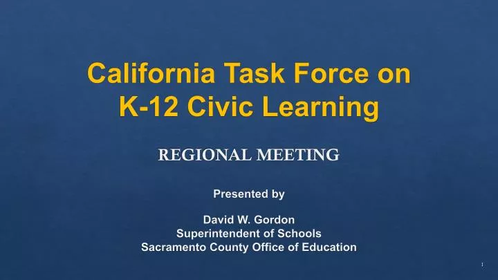 california task force on k 12 civic learning