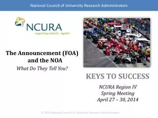 The Announcement (FOA) and the NOA What Do They Tell You?