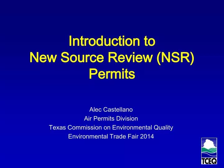 introduction to new source review nsr permits