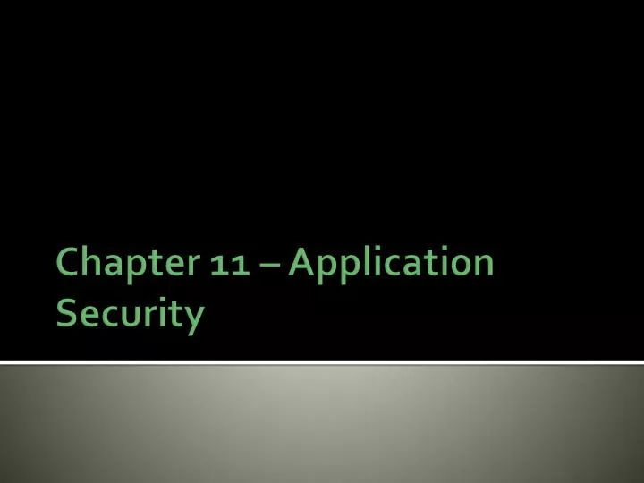 chapter 11 application security
