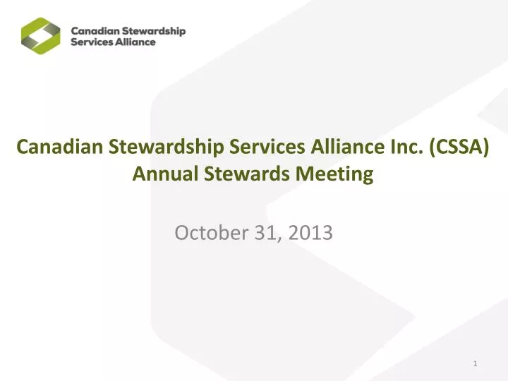 canadian stewardship services alliance inc cssa annual stewards meeting