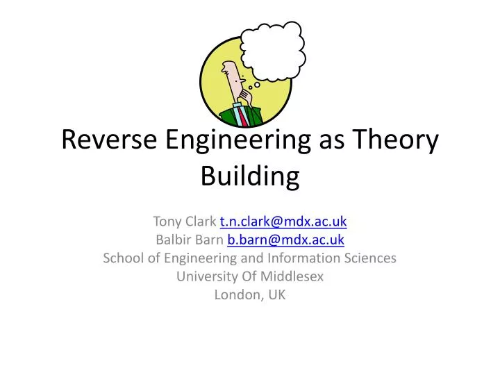 reverse engineering as theory building