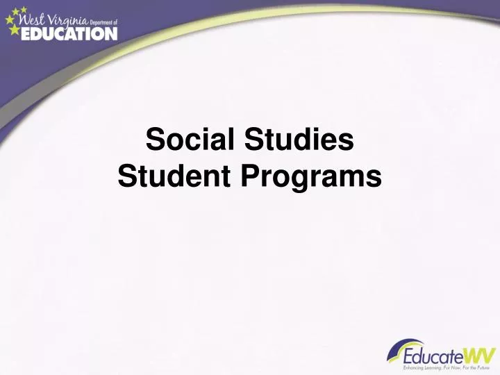 social studies student programs