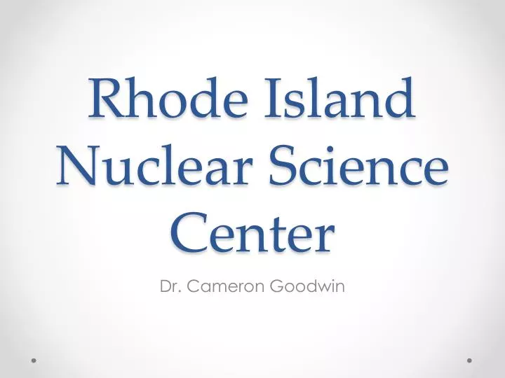 rhode island nuclear science center