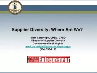 Supplier Diversity: Where Are We?