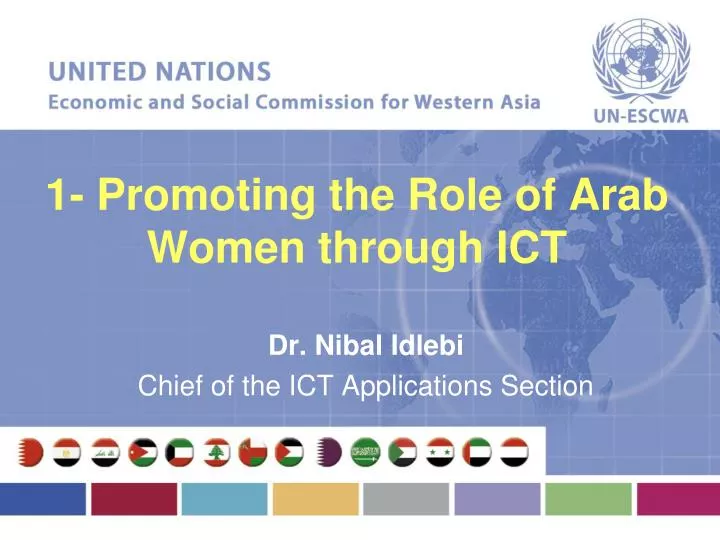 1 promoting the role of arab women through ict