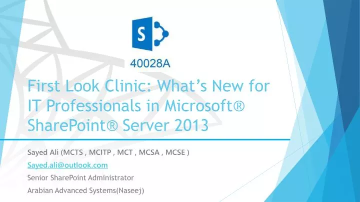 first look clinic what s new for it professionals in microsoft sharepoint server 2013