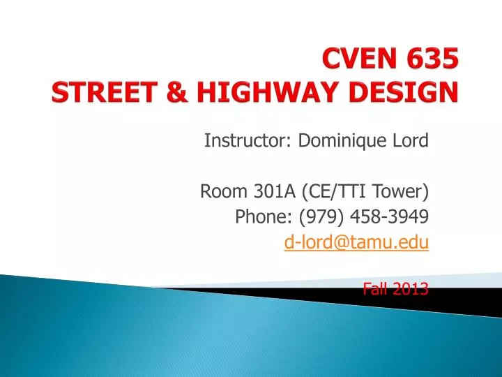 cven 635 street highway design