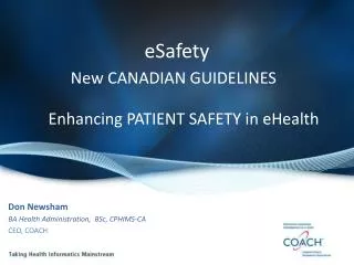 eSafety New CANADIAN GUIDELINES