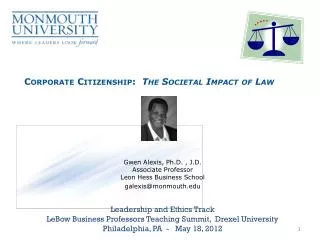 Corporate Citizenship: The Societal Impact of Law