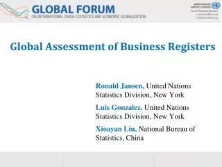 Global Assessment of Business Registers