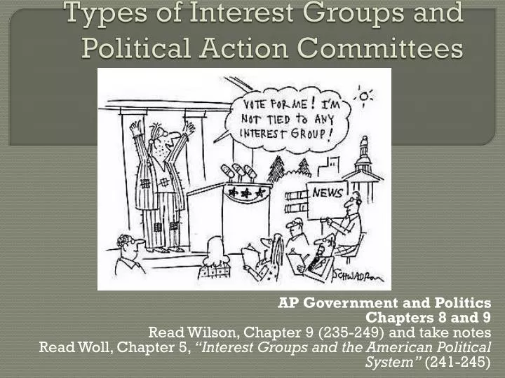 types of interest groups and political action committees