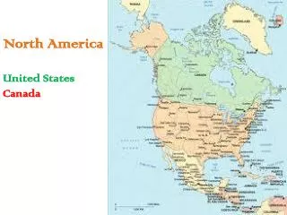 North America United States Canada