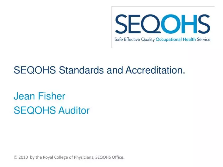 seqohs standards and accreditation