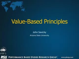 Value-Based Principles