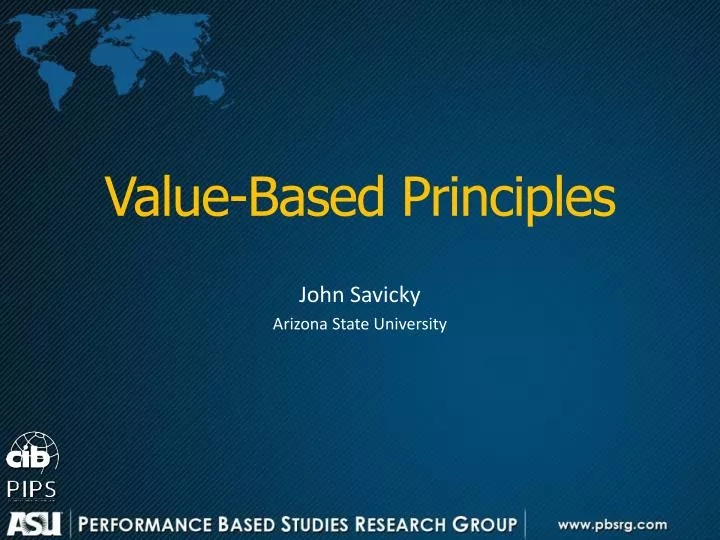 value based principles
