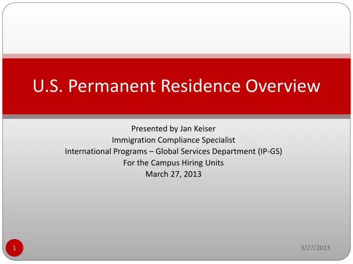 u s permanent residence overview