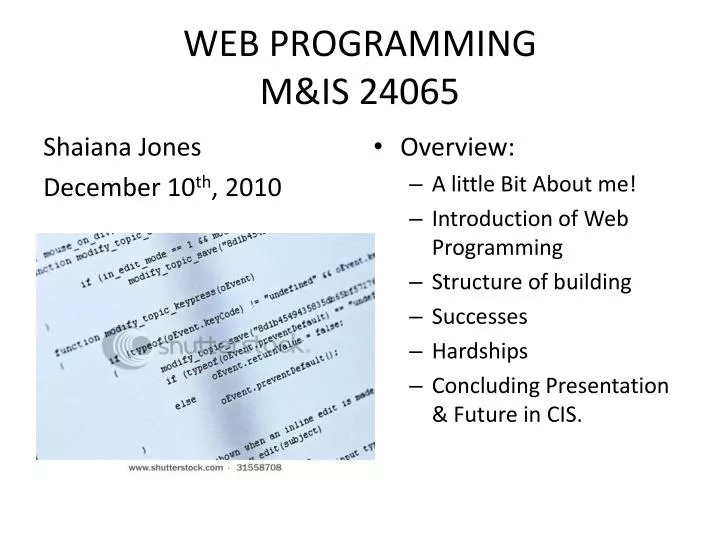 web programming m is 24065