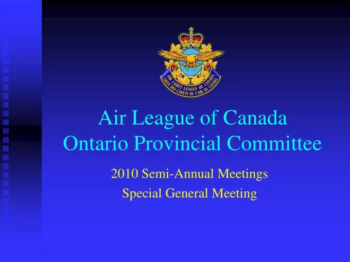 air league of canada ontario provincial committee