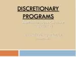 Discretionary Programs - slide 1