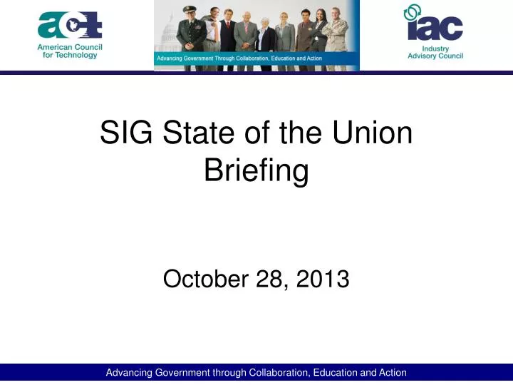 sig state of the union briefing