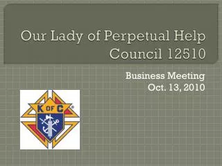 Our Lady of Perpetual Help Council 12510