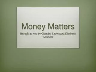 Money Matters