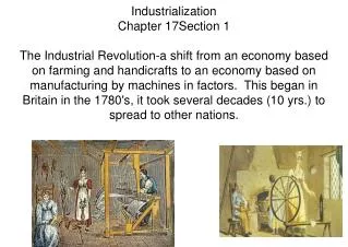 Industrialization Chapter 17Section 1