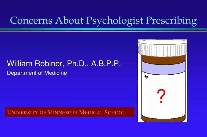 concerns about psychologist prescribing