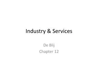 Industry &amp; Services