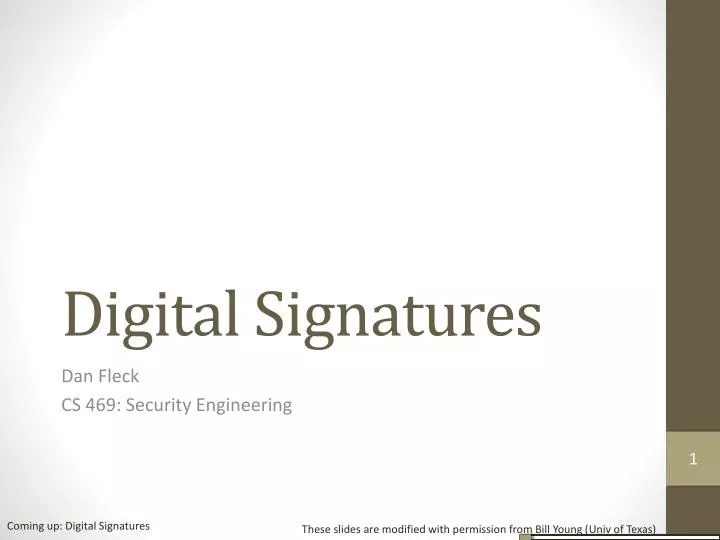 digital signatures