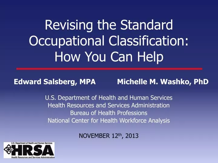 revising the standard occupational classification how you can help