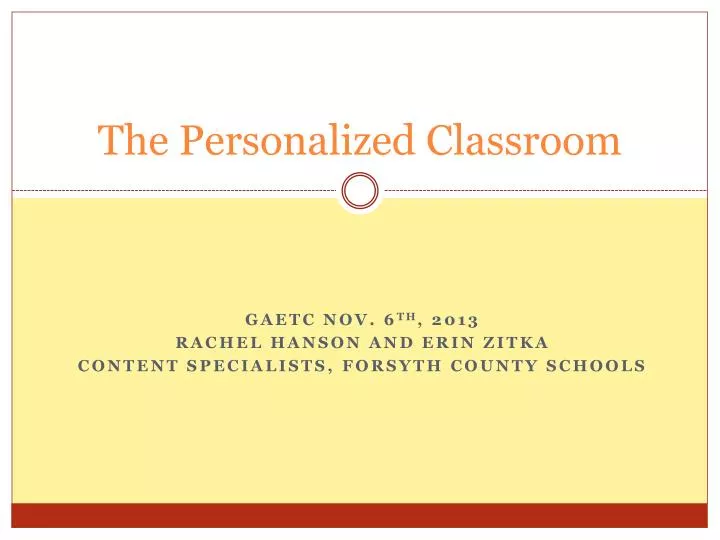the personalized classroom