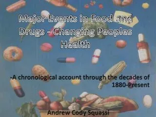 Major Events in Food and Drugs - C hanging Peoples Health