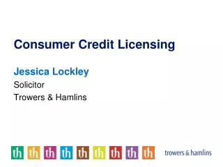 Consumer Credit Licensing