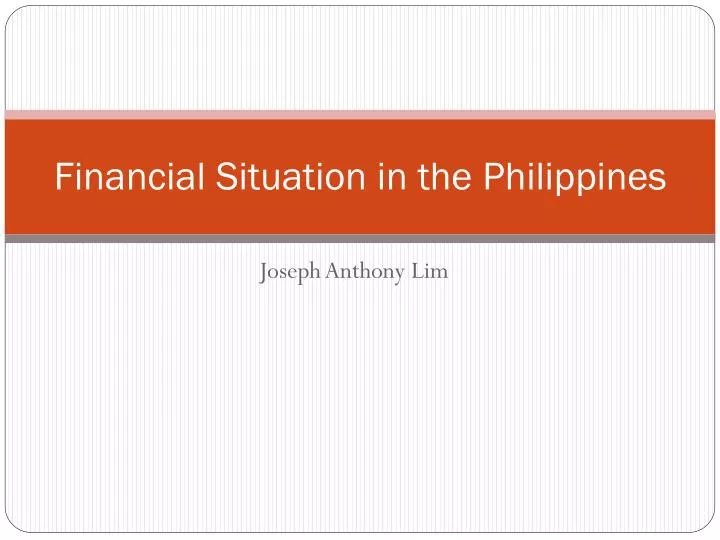 financial situation in the philippines