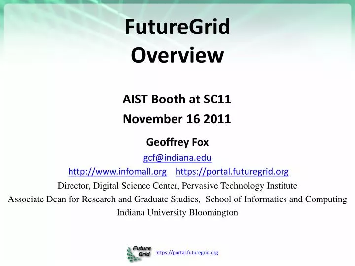 futuregrid overview