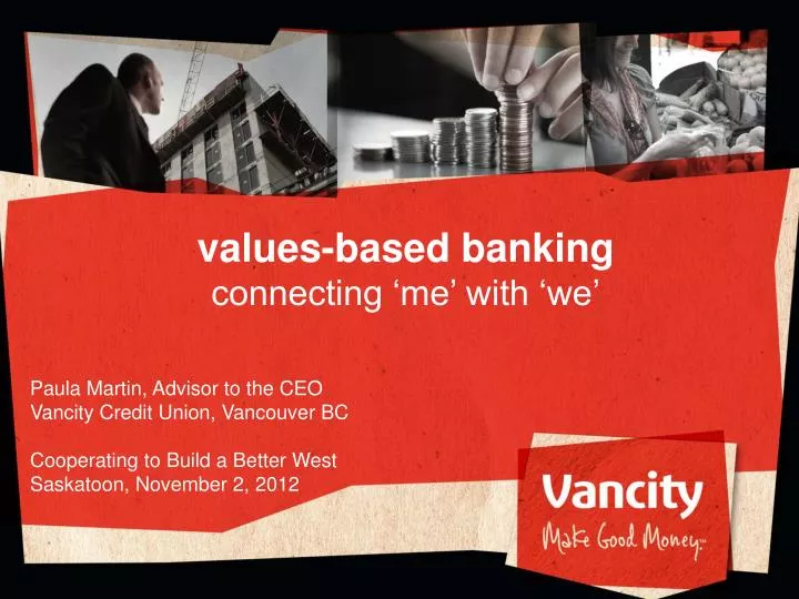 values based banking connecting me with we