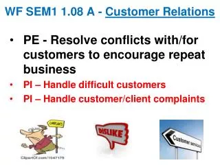 WF SEM1 1.08 A - Customer Relations