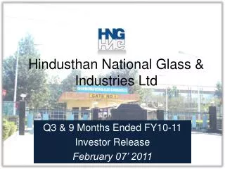 Hindusthan National Glass &amp; Industries Ltd