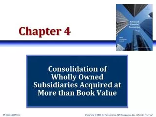 Consolidation of Wholly Owned Subsidiaries Acquired at More than Book Value
