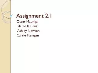 assignment 2 1