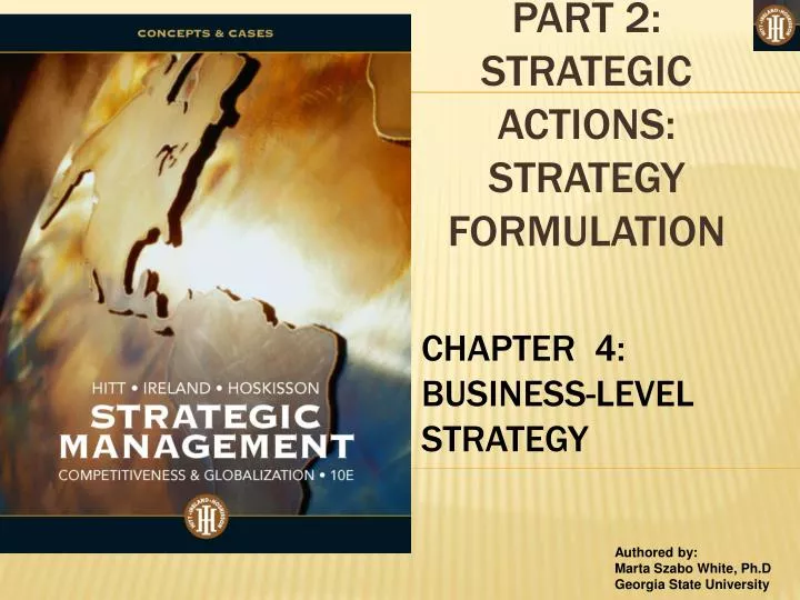 part 2 strategic actions strategy formulation