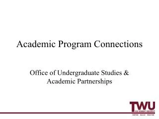 Academic Program Connections
