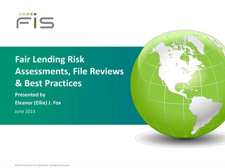 fair lending risk assessments file reviews best practices