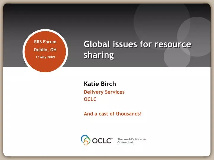 global issues for resource sharing